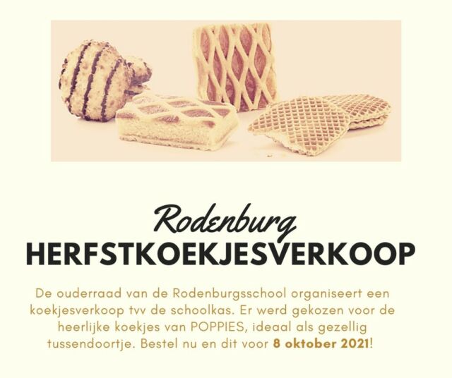 De ouderraad verkoopt opnieuw heerlijke koekjes! Bestellen kan via dit formulier: https://docs.google.com/forms/d/e/1FAIpQLSf9YsnGX5LGW2OVztaaYqbCB2lQ5Pmu9t57EJQib9aovo1LWQ/viewform